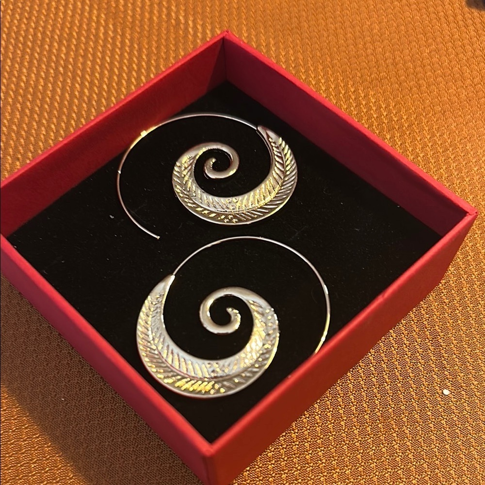Silver Spiral Earrings